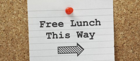 Sign saying free lunch